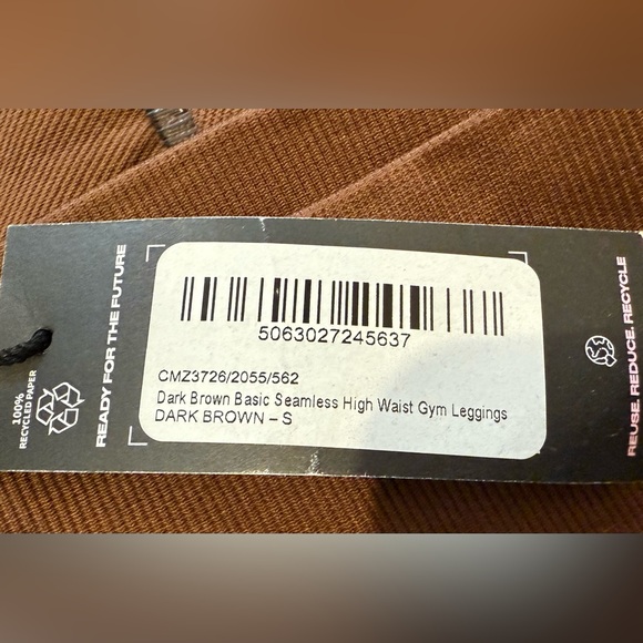 Victoria’s Secret Pretty Little Things Dark Brown High Waist Leggings (S) NWT - Picture 4 of 4